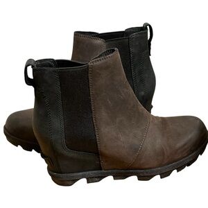 Sorel Joan Of Arctic Wedge II Chelsea Womens Boots Booties Shoes Size 7.5 Brown